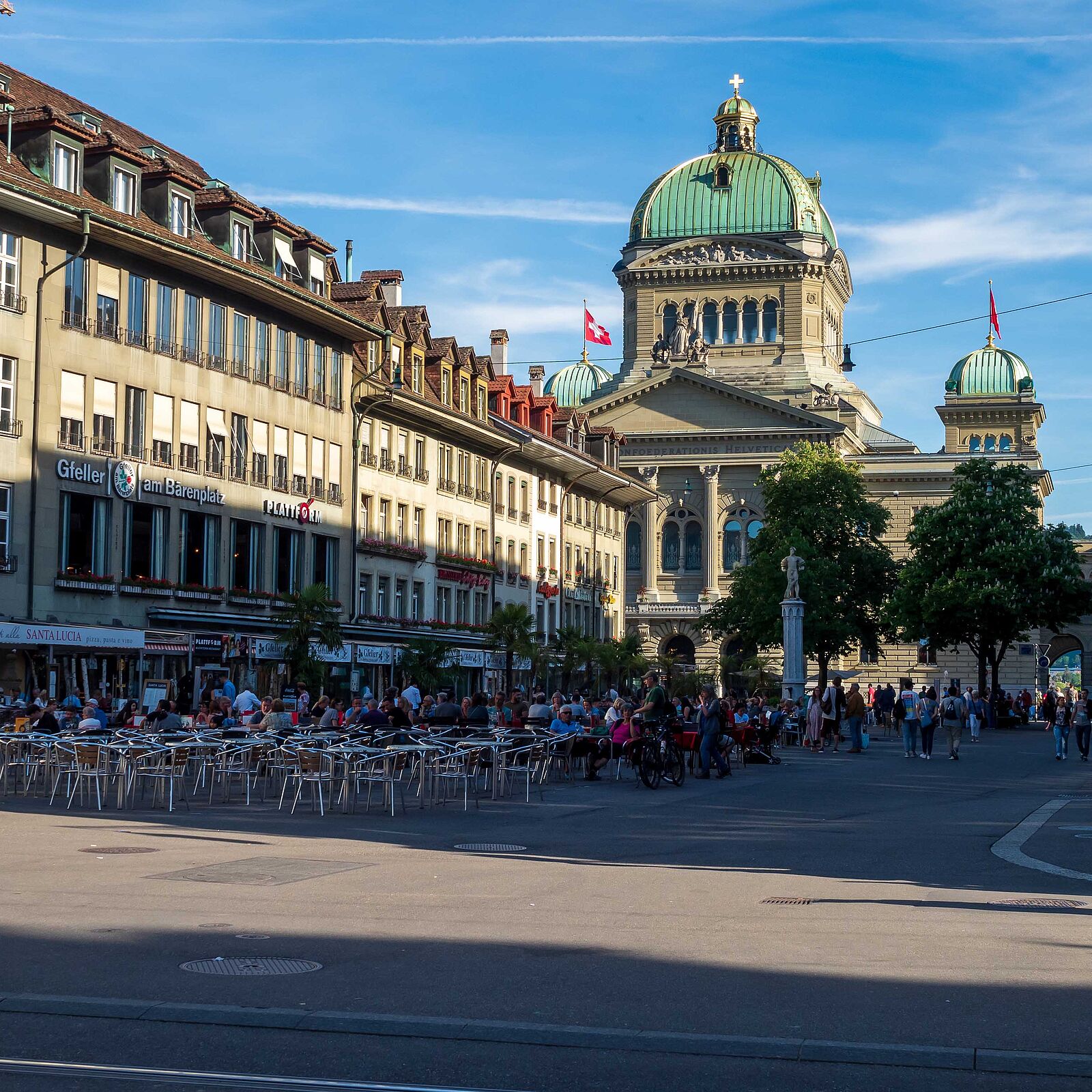 Bärenplatz mit dem Bundeshaus im Hintergrund