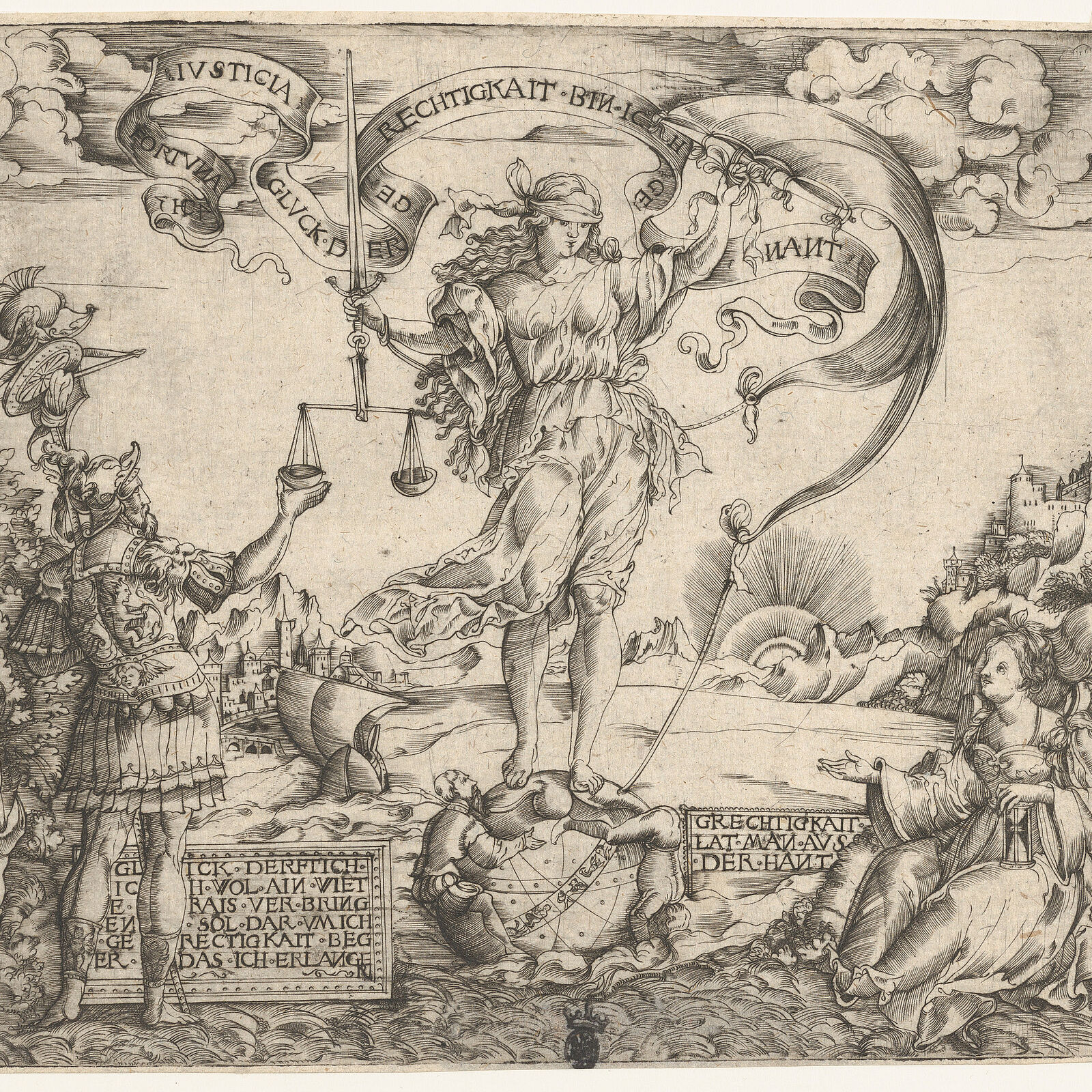 Allegory of Fortuna and Justice Allegory of Fortuna and Justice by Monogrammist HC (1534)